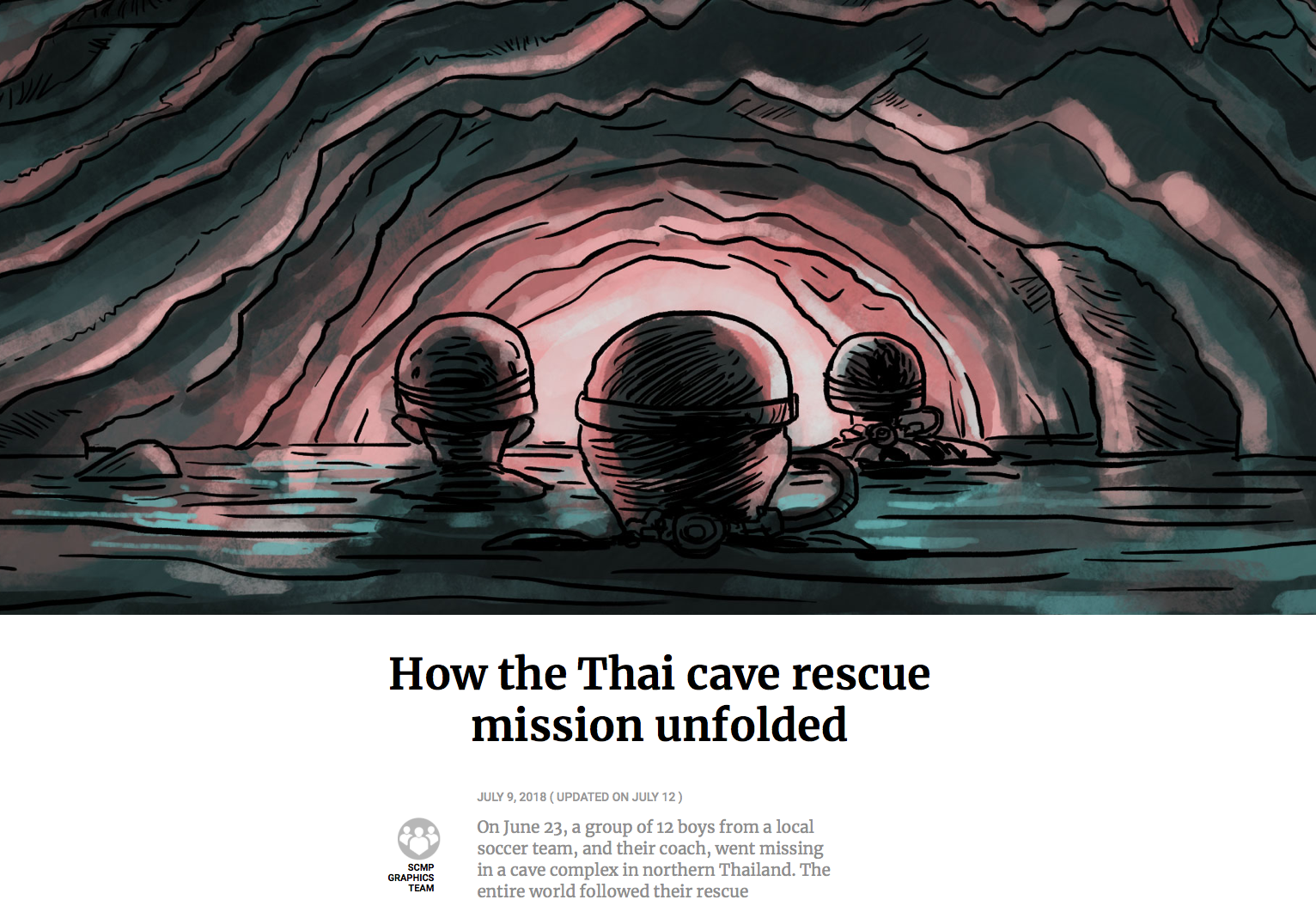 South China Morning Post entry: Thai boys rescue